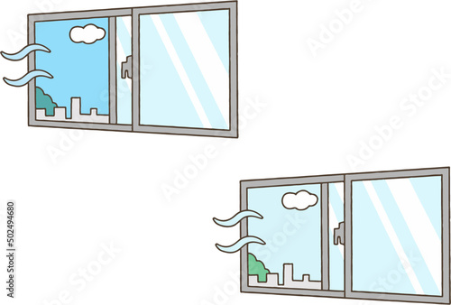 換気　窓を開けて空気を入れ換える