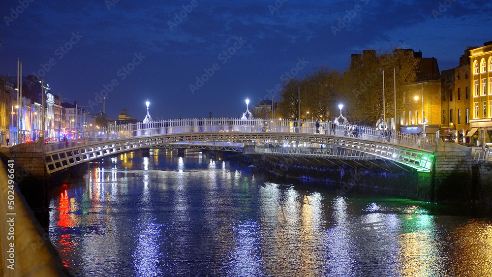 River Liffey in the city of Dublin - travel photograophy - Ireland travel photography