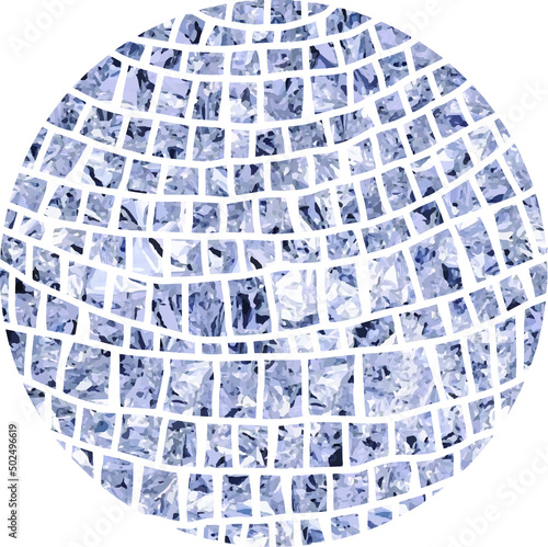 crystal glass ball vector round chandelier made of many pieces isolated