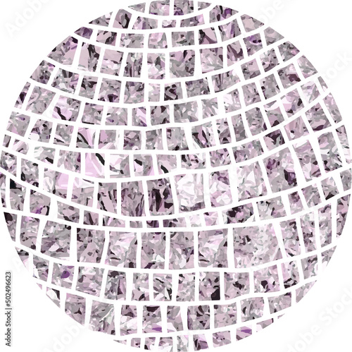 crystal glass ball vector round chandelier made of many pieces isolated