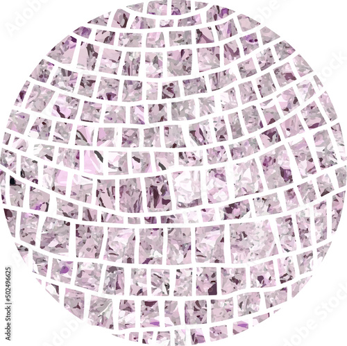 crystal glass ball vector round chandelier made of many pieces isolated