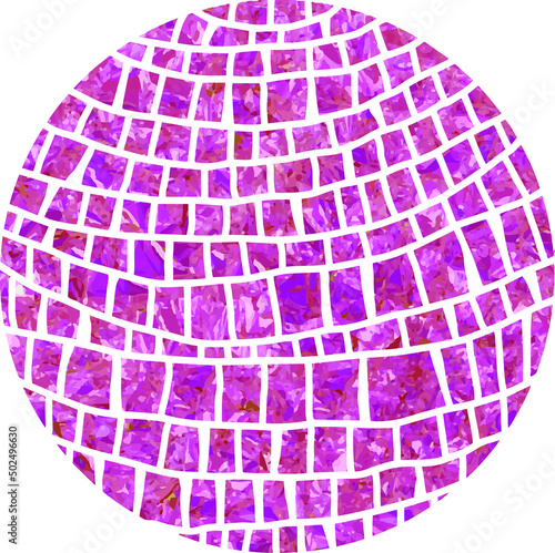 crystal glass ball vector round chandelier made of many pieces isolated