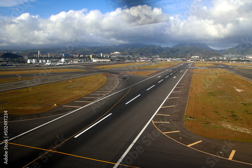 View of the Honolulu, Hawaii Airport Tarmac