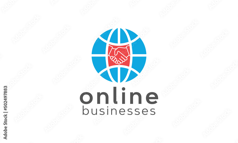 Online Business logo design vector templet, Online Business logo design vector templet,