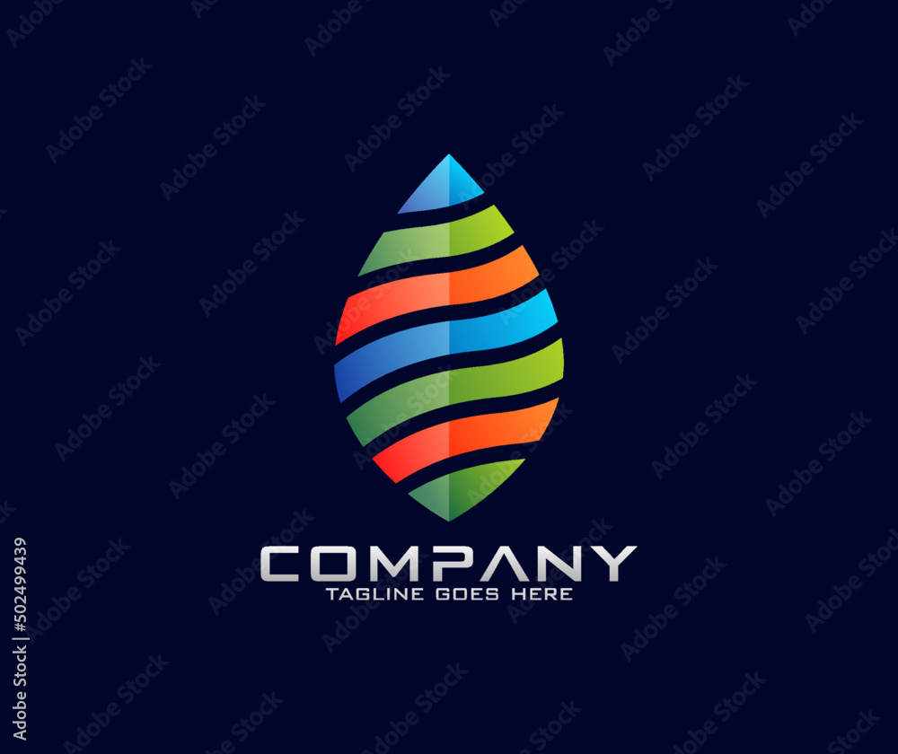 colorful leaf logo template Creative logo design colorful leaf logo template Creative logo design