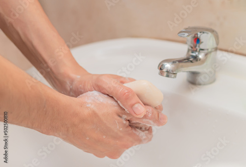 Hands with soap