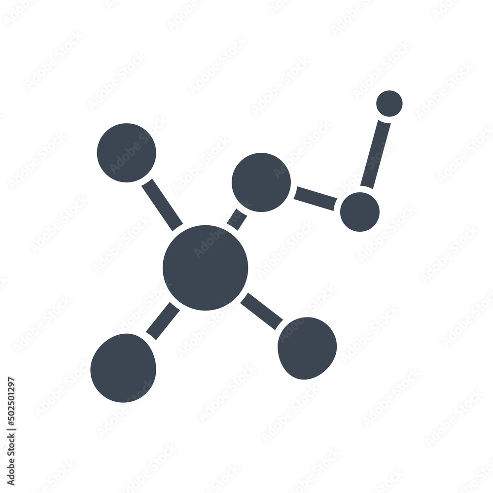 Molecule related vector glyph icon Molecule related vector glyph icon