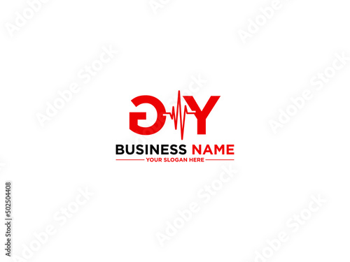 Letter GY Medical Logo, Creative Gy yg Logo Icon Vector For Doctors or any type of business photo