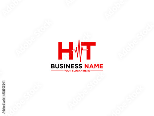 Letter HT Logo Icon, Colorful Ht th Medical Logo Letter vector for smart digital medical or doctors