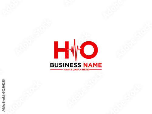 Letter HO Logo Icon, Colorful Ho oh Medical Logo Letter vector for smart digital medical or doctors