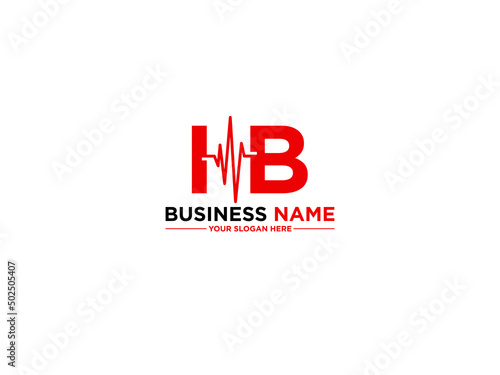 Creative IB Logo image, alphabet Ib bi Logo Letter Vector Icon Design For music audio clinic or hospital