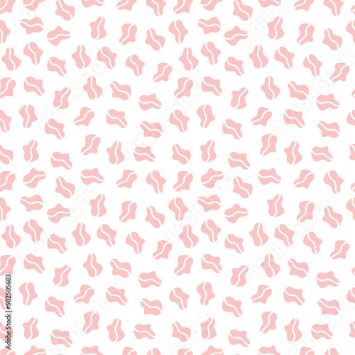 Minimalistic seamless pattern. Simple organic shape