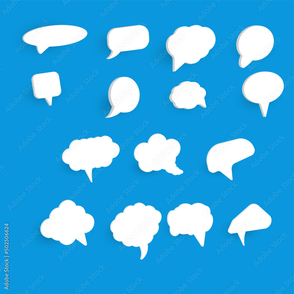 set of speech bubbles.3d speech bubble chat icon collection set.blank white speech bubbles. set of speech bubbles.3d speech bubble chat icon collection set.blank white speech bubbles.