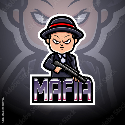 Mafia esport logo mascot design