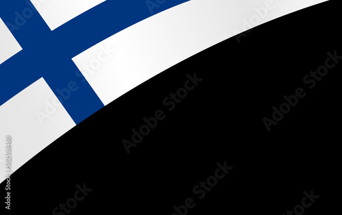 Finland flag wave  isolated  on png or transparent background,Symbol Finland. vector illustration