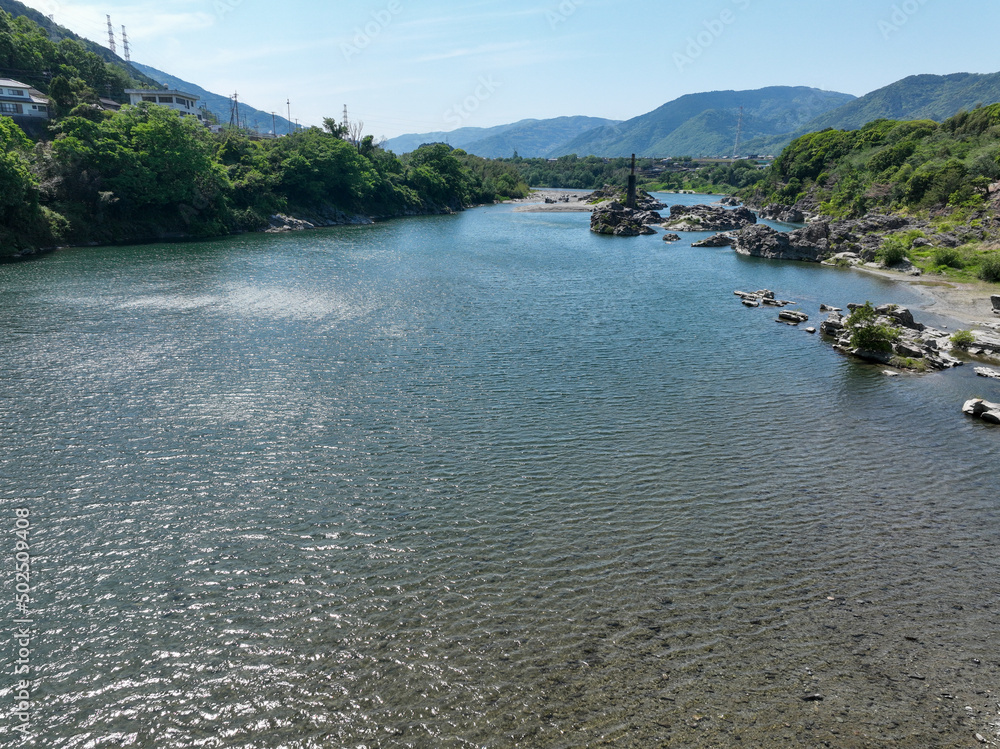 Obraz premium 徳島県東みよし町 美濃田の淵
