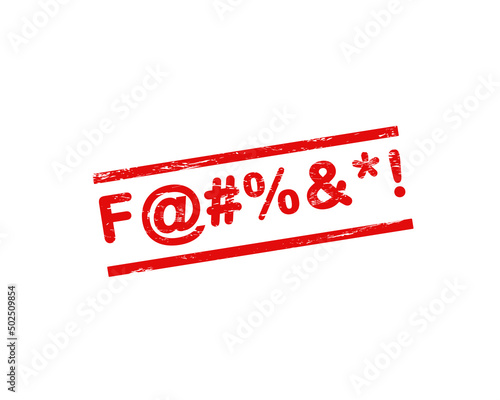 Swear word symbol. Vector illustration. 