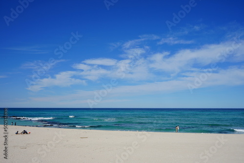 charming seascape with clouds