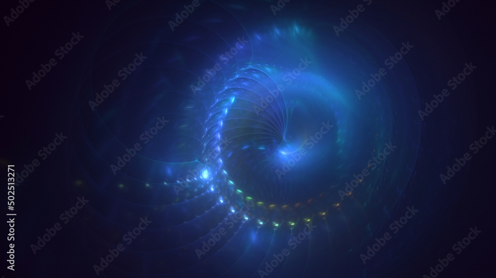 3D rendering abstract multicolor fractal light background
