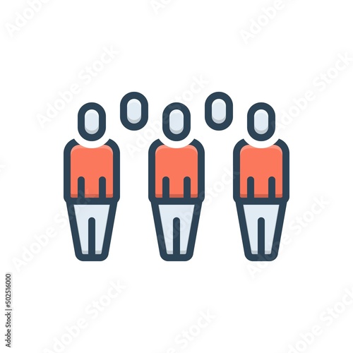 Color illustration icon for customers