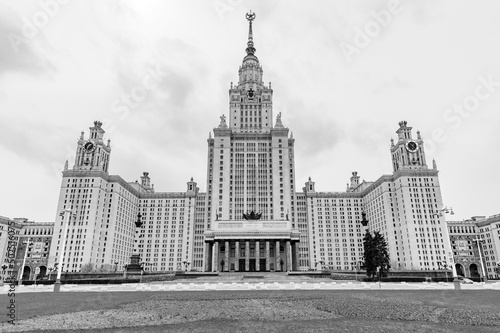 The building of the Lomonosov Moscow State University on the Sparrow Hills in Moscow