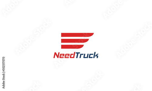Truck company logo design vector templet, 