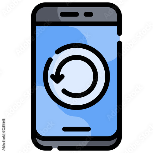 RESTART filled outline icon,linear,outline,graphic,illustration