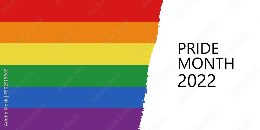 Fototapeta premium LGBT rainbow flag banner. Pride Month design concept. Gay parade celebration. Vector illustration