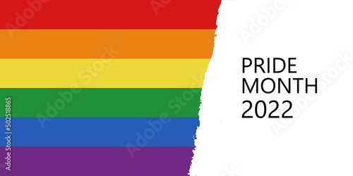 LGBT rainbow flag banner. Pride Month design concept. Gay parade celebration. Vector illustration