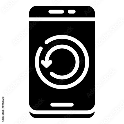 RESTART glyph icon,linear,outline,graphic,illustration