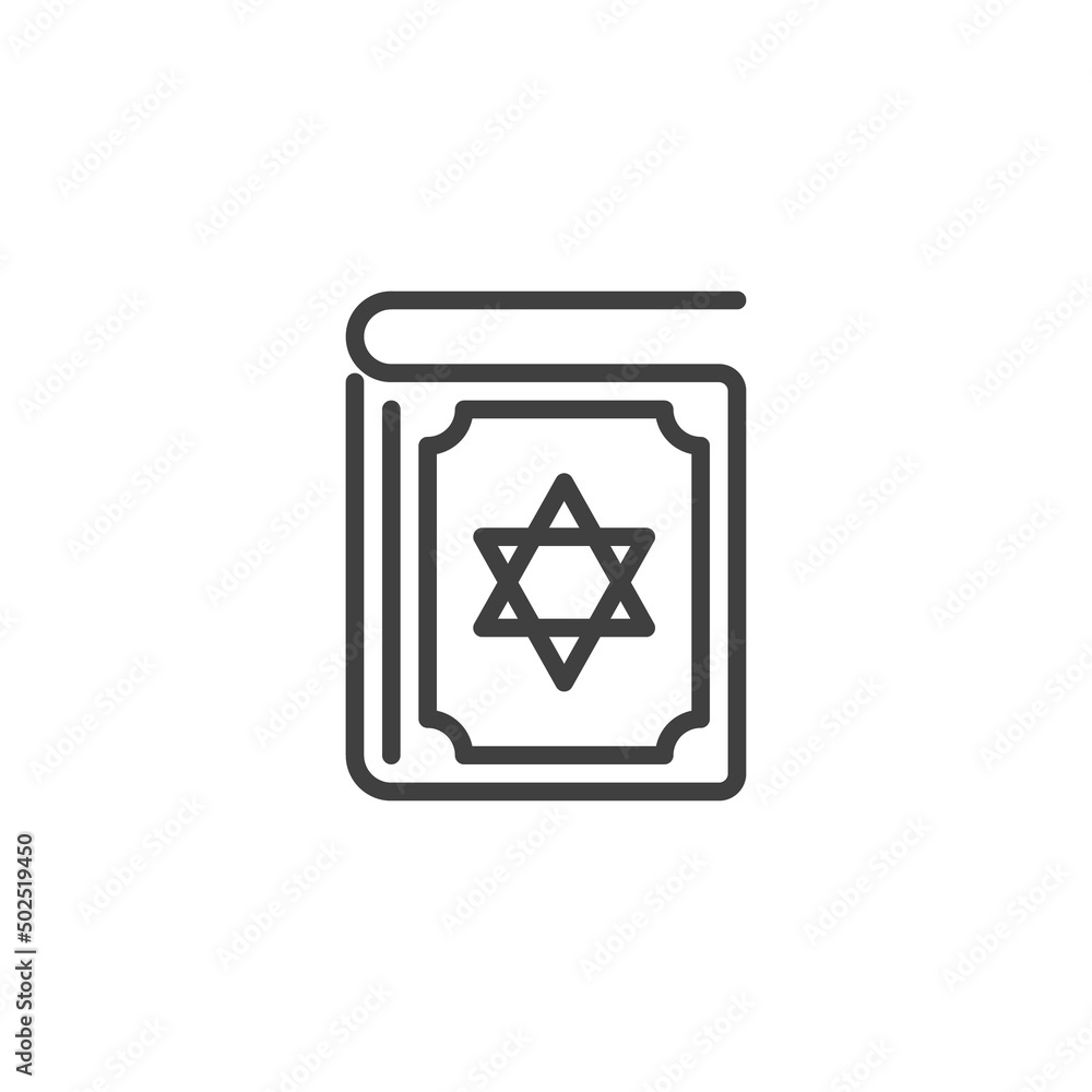 Hebrew Bible line icon Hebrew Bible line icon