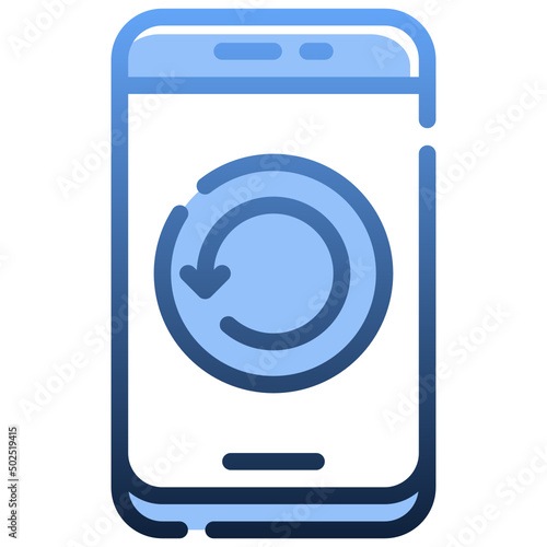 RESTART Gradient icon,linear,outline,graphic,illustration