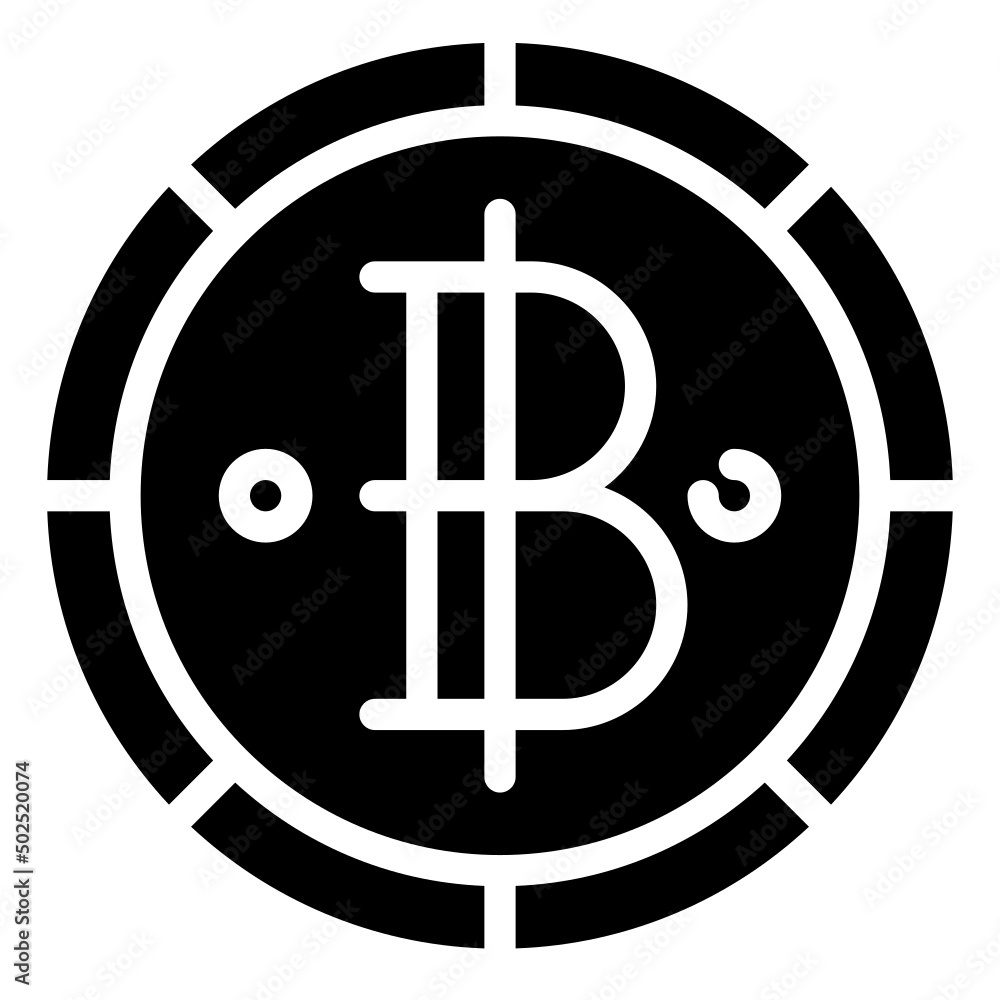 BAHT glyph icon,linear,outline,graphic,illustration BAHT glyph icon,linear,outline,graphic,illustration