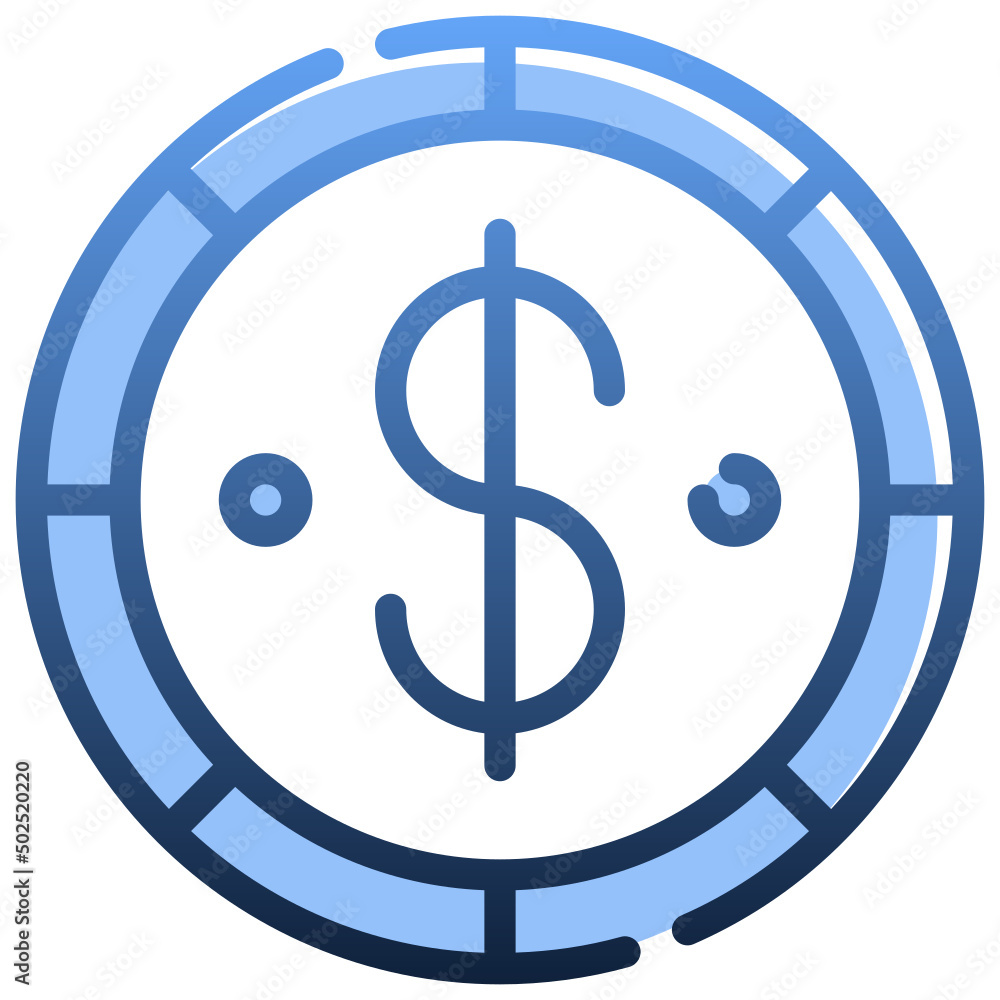 DOLLAR Gradient icon,linear,outline,graphic,illustration DOLLAR Gradient icon,linear,outline,graphic,illustration