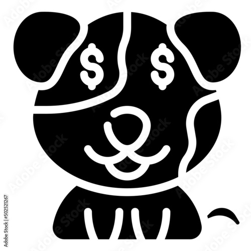 GREEDY glyph icon,linear,outline,graphic,illustration