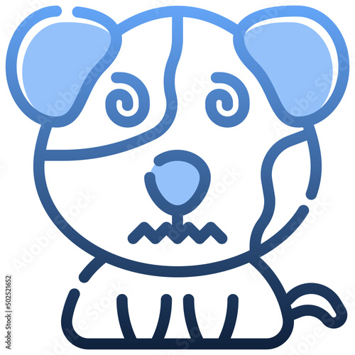 DIZZY Gradient icon,linear,outline,graphic,illustration
