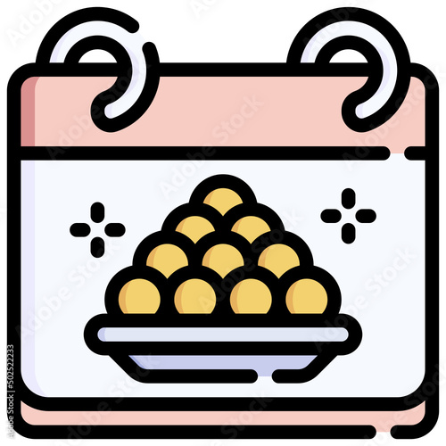 BHANG PAKORA filled outline icon,linear,outline,graphic,illustration