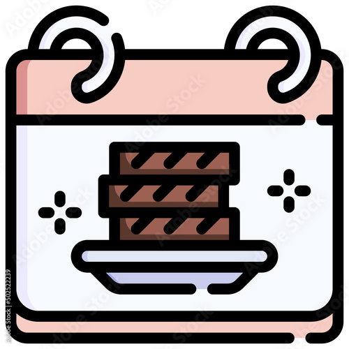 BROWNIE filled outline icon,linear,outline,graphic,illustration