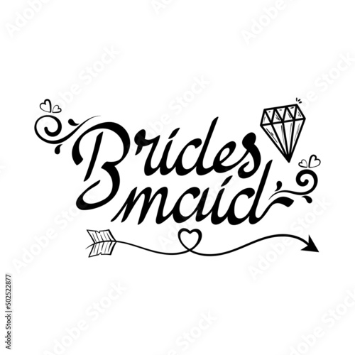 bridesmaid lettering calligraphy