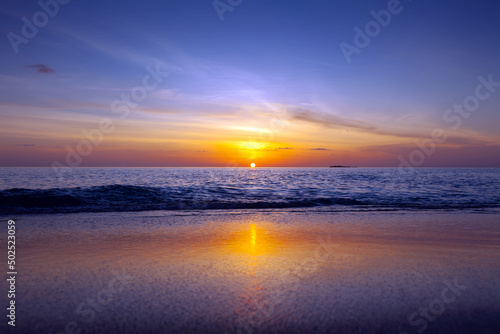 Purple Sunset over Maldive Sea