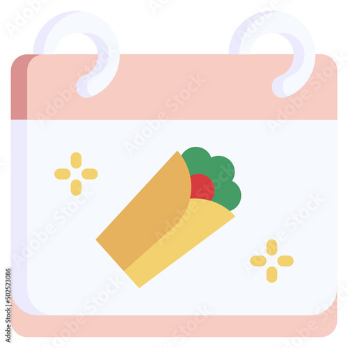 SHAWARMA flat icon,linear,outline,graphic,illustration