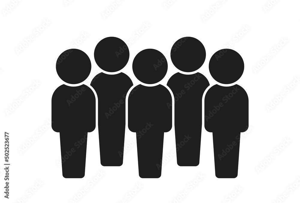 立っている5人の人のアイコン・ピクトグラム - チーム・集団のイメージ素材
立っている5人の人のアイコン・ピクトグラム - チーム・集団のイメージ素材