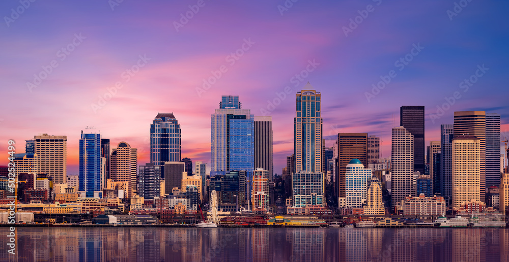 Seattle waterfront and skyline, Washington States,USA