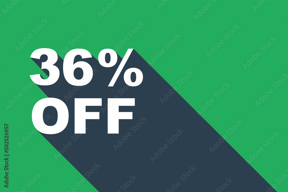 Up To 36% Off sticker on white background Special Offer sale, vector illustration Up To 36% Off sticker on white background Special Offer sale, vector illustration