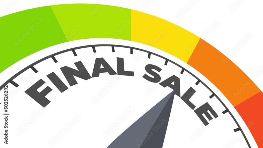 final sale level measuring device animation.zoom effect.Infographic gauge, tachometer, speedometer. final sale level measuring device animation.zoom effect.Infographic gauge, tachometer, speedometer.