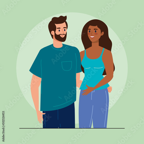 interracial lovers couple