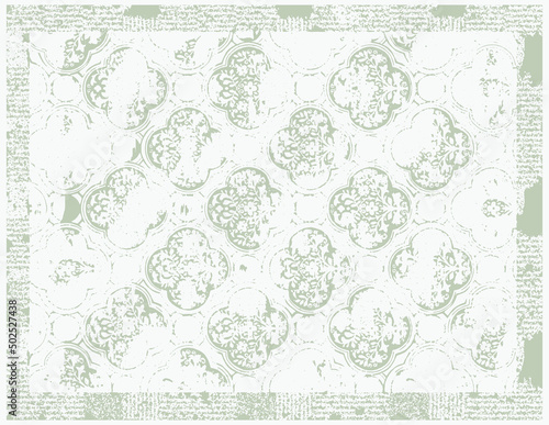 Vector Earth Modern tone colors with Carpet bathmat and Rug Boho style ethnic floral damask design pattern with distressed woven texture and effect Antique traditional rug pattern floor covering