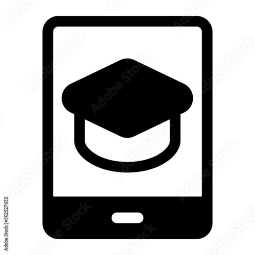 online learning glyph icon