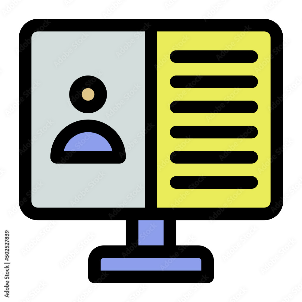 online learning line color icon online learning line color icon