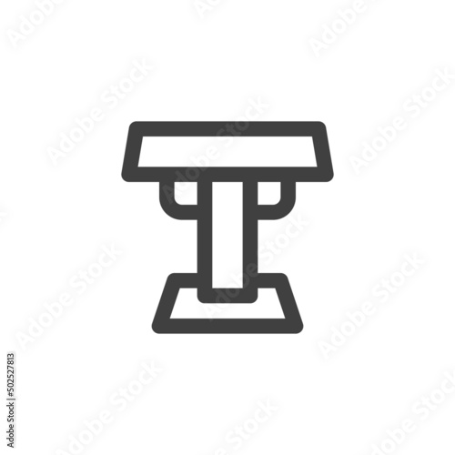 Swimming pool starting block line icon